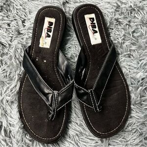 DIBA Black Sandals Size 8